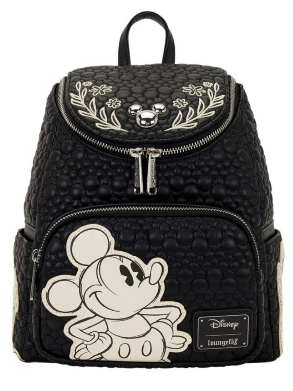 Loungefly Disney Mickey Mouse Sketched Mini Backpack Floral Hard Tag Bag New